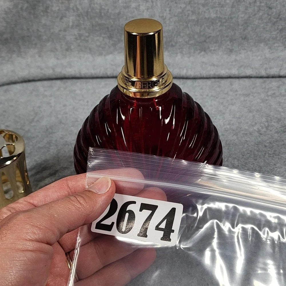 Vintage Lampe Berger Caroline Red Fragrance Lamp Catalytic Diffuser France